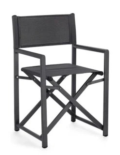 SEDIA REGISTA IN ALLUMINIO GRIGIO SCURO - TAYLOR