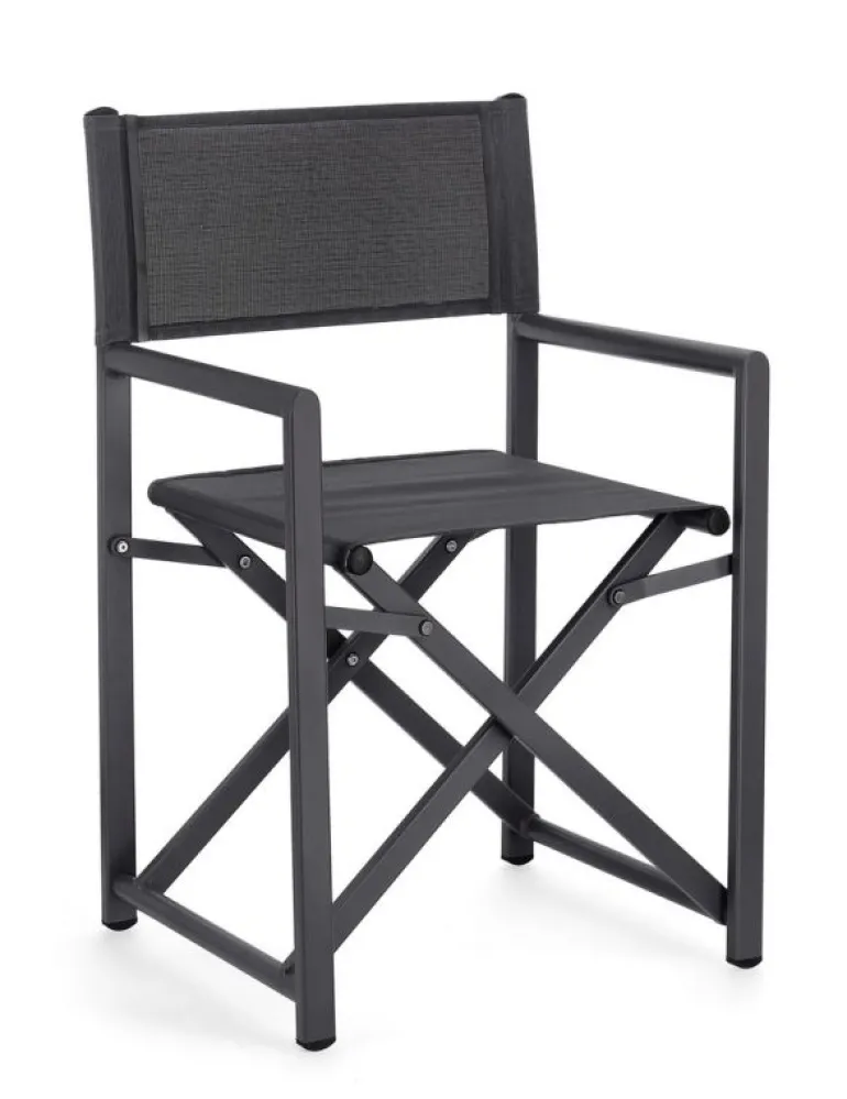 SEDIA REGISTA IN ALLUMINIO GRIGIO SCURO - TAYLOR