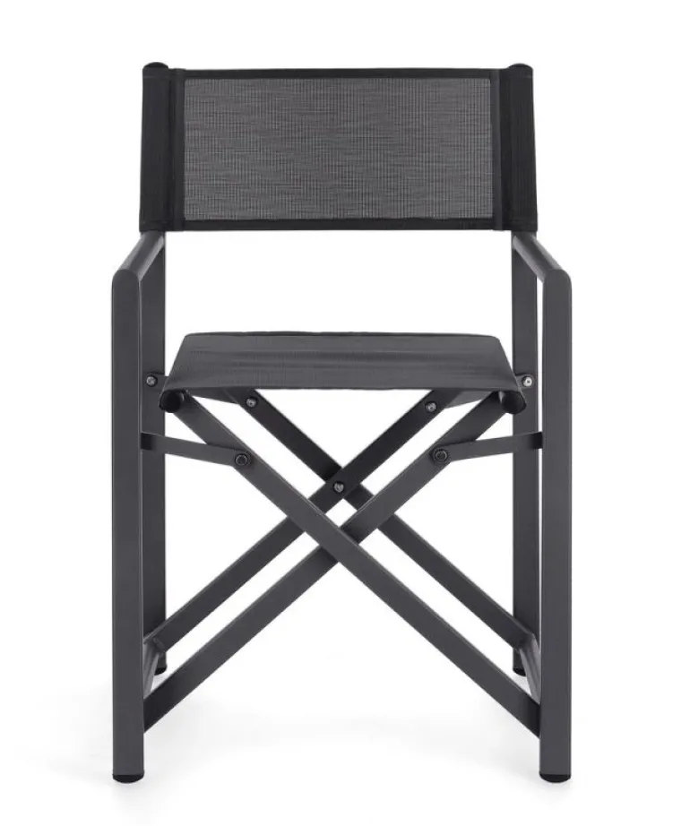 SEDIA REGISTA IN ALLUMINIO GRIGIO SCURO - TAYLOR