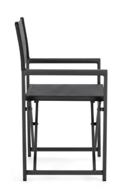 SEDIA REGISTA IN ALLUMINIO GRIGIO SCURO - TAYLOR