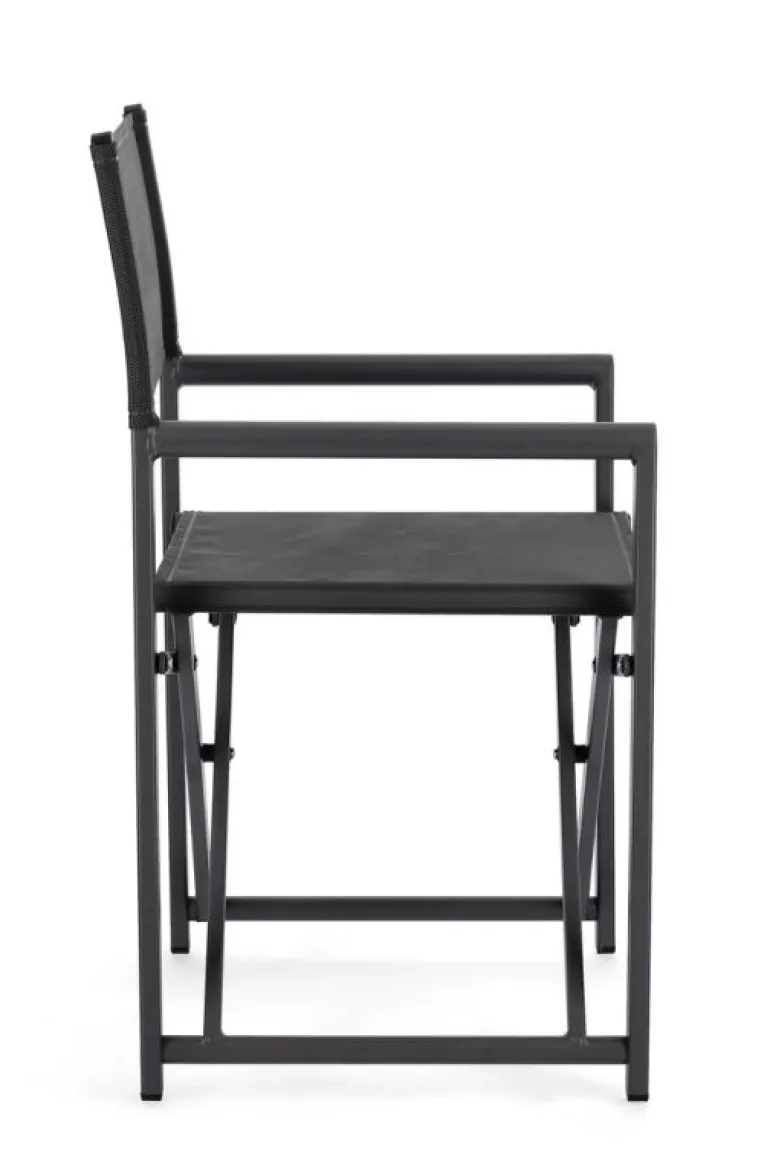 SEDIA REGISTA IN ALLUMINIO GRIGIO SCURO - TAYLOR