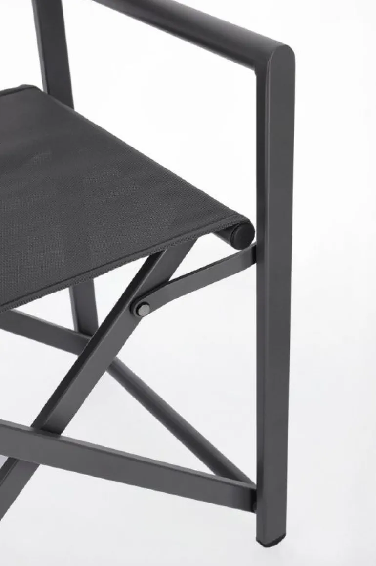 SEDIA REGISTA IN ALLUMINIO GRIGIO SCURO - TAYLOR