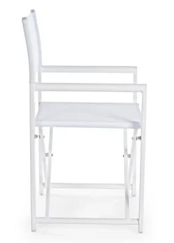 SEDIA REGISTA IN ALLUMINIO PIEGHEVOLE BIANCA - TAYLOR