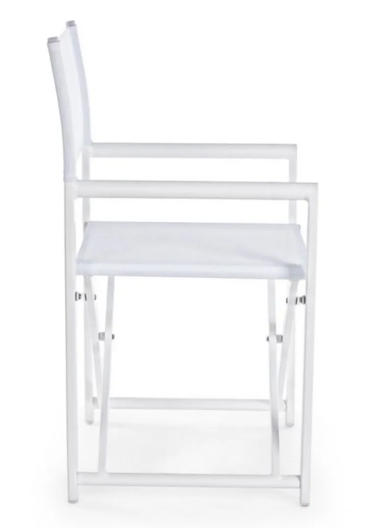 SEDIA REGISTA IN ALLUMINIO PIEGHEVOLE BIANCA - TAYLOR