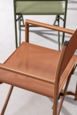 SEDIA REGISTA IN ALLUMINIO PECAN - TAYLOR