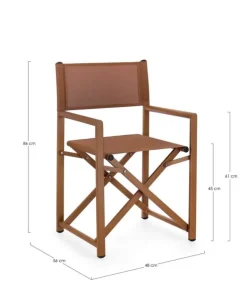 SEDIA REGISTA IN ALLUMINIO PECAN - TAYLOR