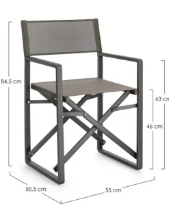 SEDIA REGISTA IN ALLUMINIO ANTRACITE CX23 - KONNOR