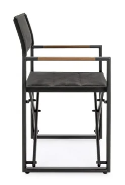 SEDIA REGISTA IN ALLUMINIO PIEGHEVOLE ANTRACITE YK13 - LAGUN