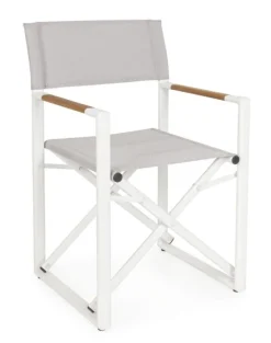 SEDIA REGISTA IN ALLUMINIO PIEGHEVOLE BIANCO YK11 - LAGUN