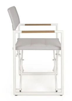 SEDIA REGISTA IN ALLUMINIO PIEGHEVOLE BIANCO YK11 - LAGUN