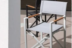 SEDIA REGISTA IN ALLUMINIO PIEGHEVOLE BIANCO YK11 - LAGUN