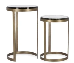 SET 2 TAVOLINI FINITURA OTTONE YX49 - ZAYLA