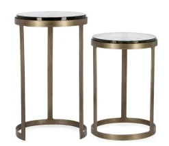 SET 2 TAVOLINI FINITURA OTTONE YX49 - ZAYLA