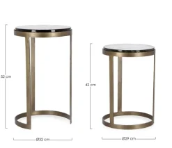 SET 2 TAVOLINI FINITURA OTTONE YX49 - ZAYLA