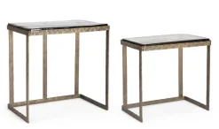 SET 2 TAVOLINI FINITURA OTTONE - ZAYLA