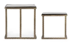 SET 2 TAVOLINI FINITURA OTTONE - ZAYLA