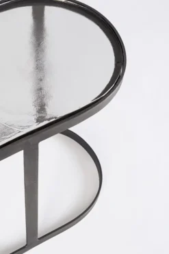 SET 2 TAVOLINI OVALI FINITURA NICKLE - ZAYLA