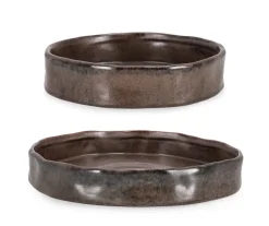 SET2 PIATTO DECORATIVO PAVLOS MARRONE