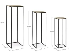 SET3 PORTA PIANTA IN ALLUMINIO - AMIRA