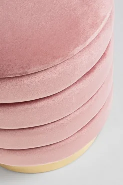 SET2 POUF CONTENITORE IN LEGNO ROSA ANTICO - DARINA