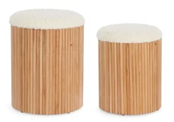 SET2 POUF CONTENITORE IN TESSUTO NATURALE - NEDA