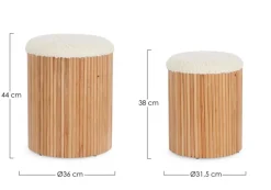 SET2 POUF CONTENITORE IN TESSUTO NATURALE - NEDA