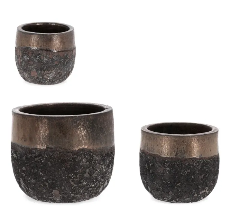 SET3 P.VASO DUYEN TONDO BASSO RUSTY