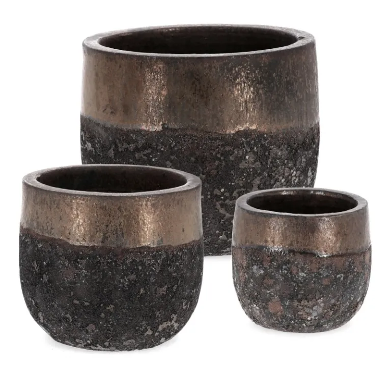 SET3 P.VASO DUYEN TONDO BASSO RUSTY