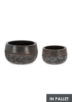 SET2 P.VASO DUYEN TONDO BASSO RUSTY