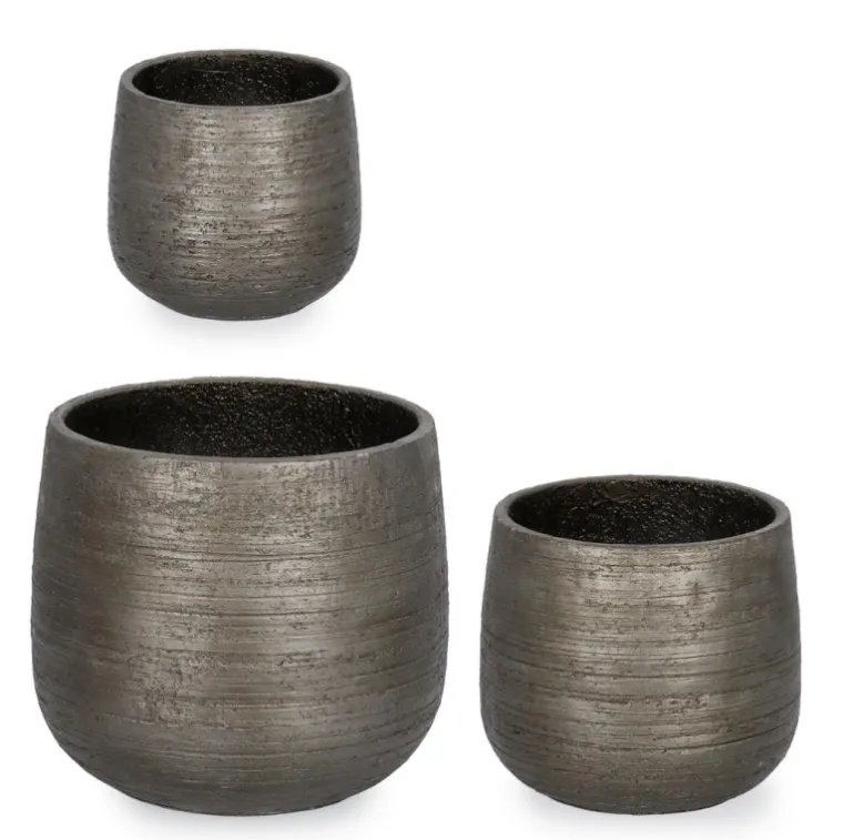 SET3 P.VASO EMEI BASSO GRIGIO