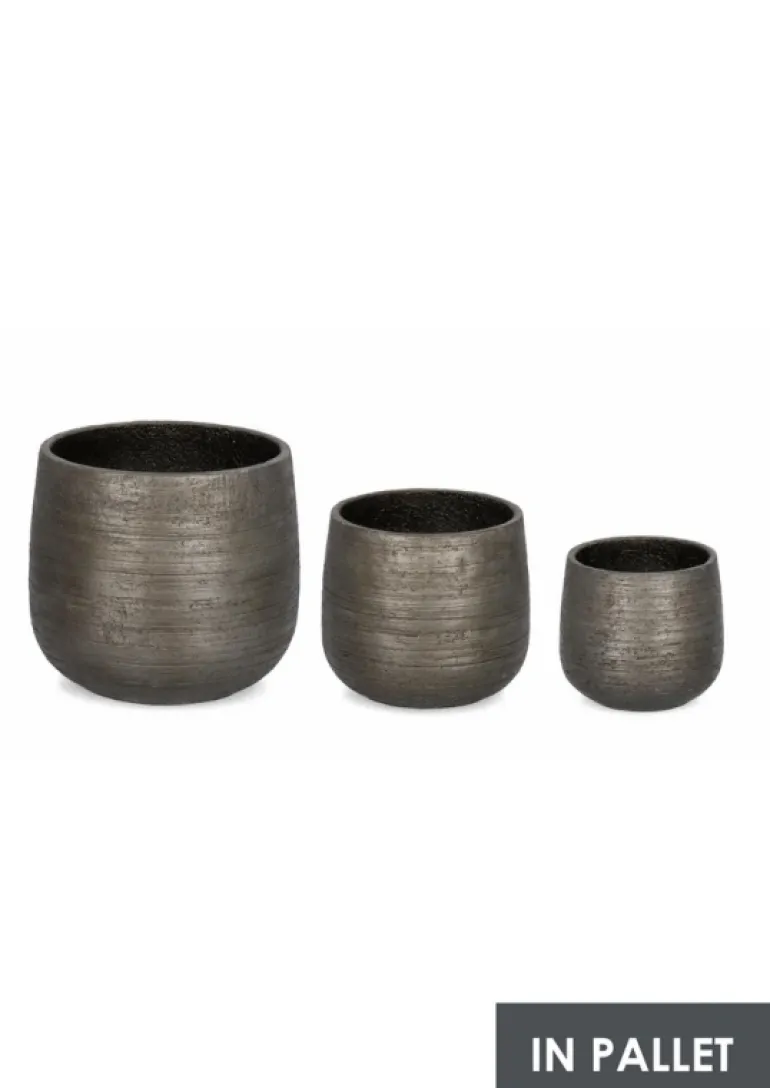 SET3 P.VASO EMEI BASSO GRIGIO