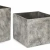 SET3 P.VASO MEILI QUADRATO ALTO GRIGIO