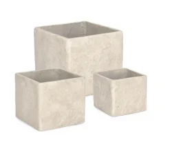 SET3 P.VASO MEILI QUADRATO BASSO BEIGE