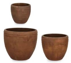 SET3 P.VASO MEILI TONDO BASSO RUSTY