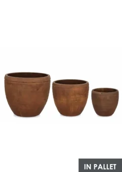 SET3 P.VASO MEILI TONDO BASSO RUSTY