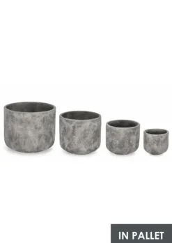 SET4 P.VASO MEILI TONDO GRIGIO
