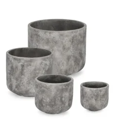 SET4 P.VASO MEILI TONDO GRIGIO