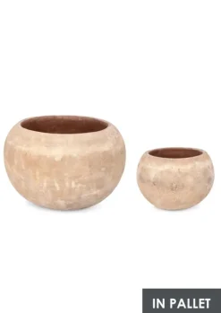 SET2 P.VASO MINH BOMB TERRACOTTA MARRONE