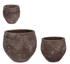 SET3 P.VASO MINH BOMB TERRACOTTA SCURA