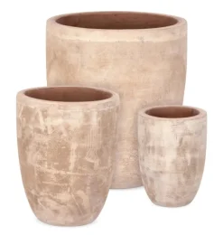 SET3 P.VASO MINH SVAS TERRACOTTA MARRONE