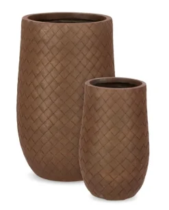 SET2 P.VASO RHOMBUS BOMB ALTO RUSTY