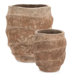 SET2 P.VASO TEIDE ALTO TERRACOTTA BRUNIT