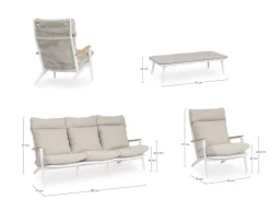 SET4 SALOTTO C-C IBISCO BIANCO WG20