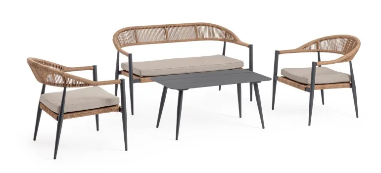 SET4 SALOTTO C-C JANDIA ANTRACIT/NATURAL