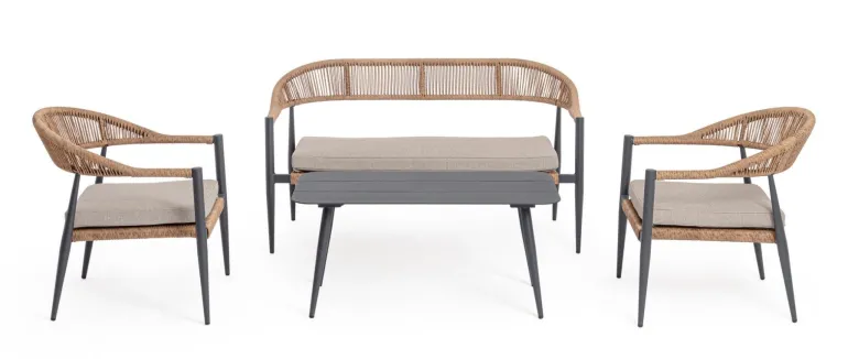 SET4 SALOTTO C-C JANDIA ANTRACIT/NATURAL