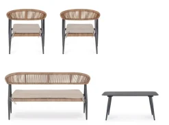 SET4 SALOTTO C-C JANDIA ANTRACIT/NATURAL