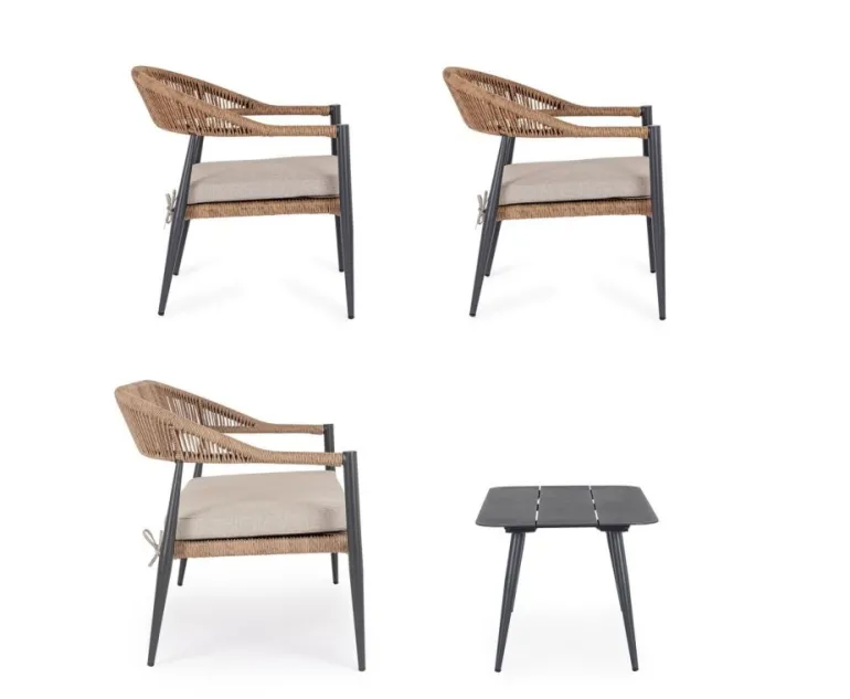 SET4 SALOTTO C-C JANDIA ANTRACIT/NATURAL