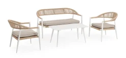 SET4 SALOTTO C-C JANDIA BIANCO/BEIGE