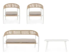 SET4 SALOTTO C-C JANDIA BIANCO/BEIGE