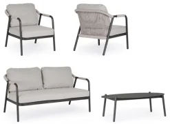 SET4 SALOTTO C-C MIRAVET ANTRACITE/KHAKI